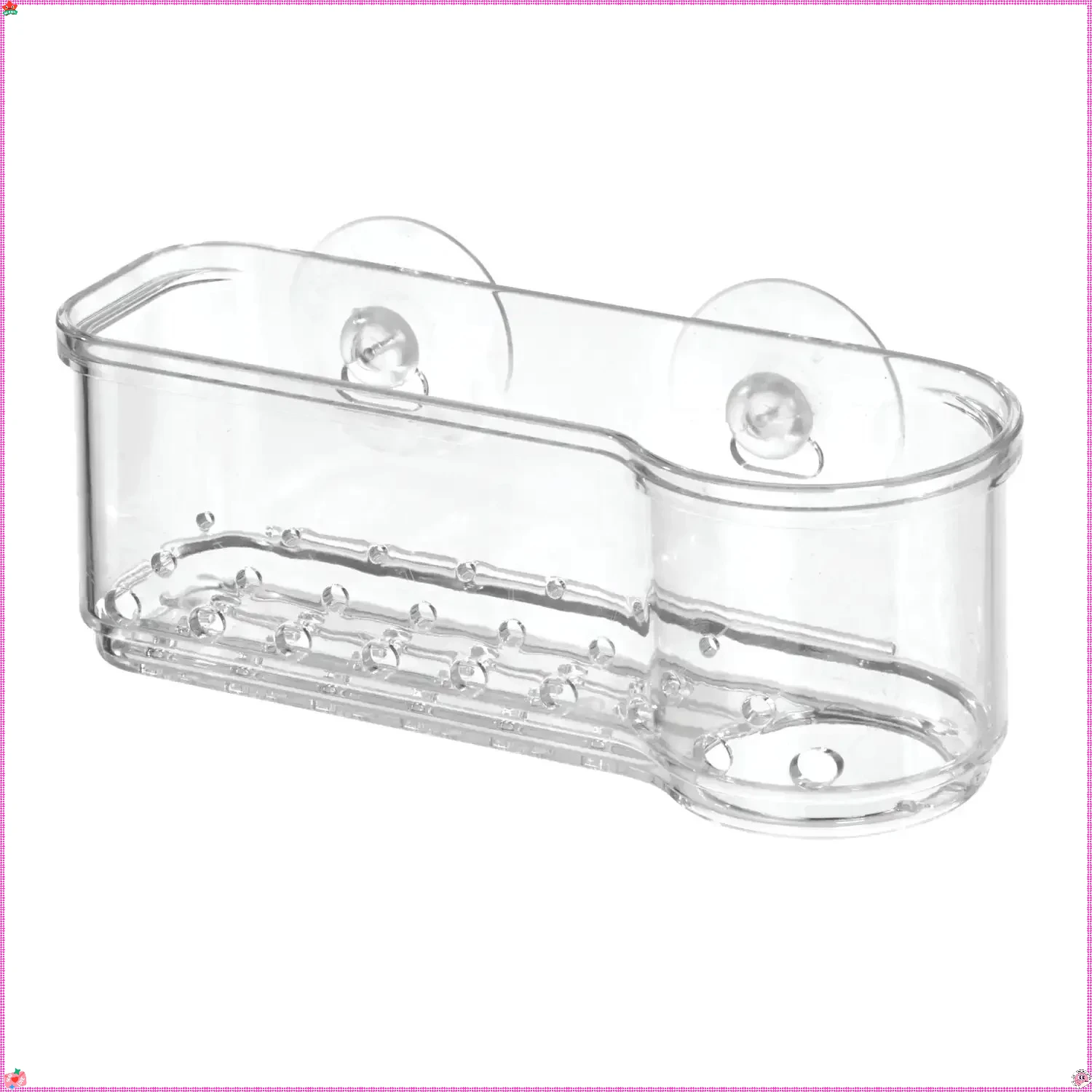 

(Pack of 6) Plastic Kitchen Sponge Holder Sink Rack, Clear, 4.5 x 2.75 x 3 inches, Smooth