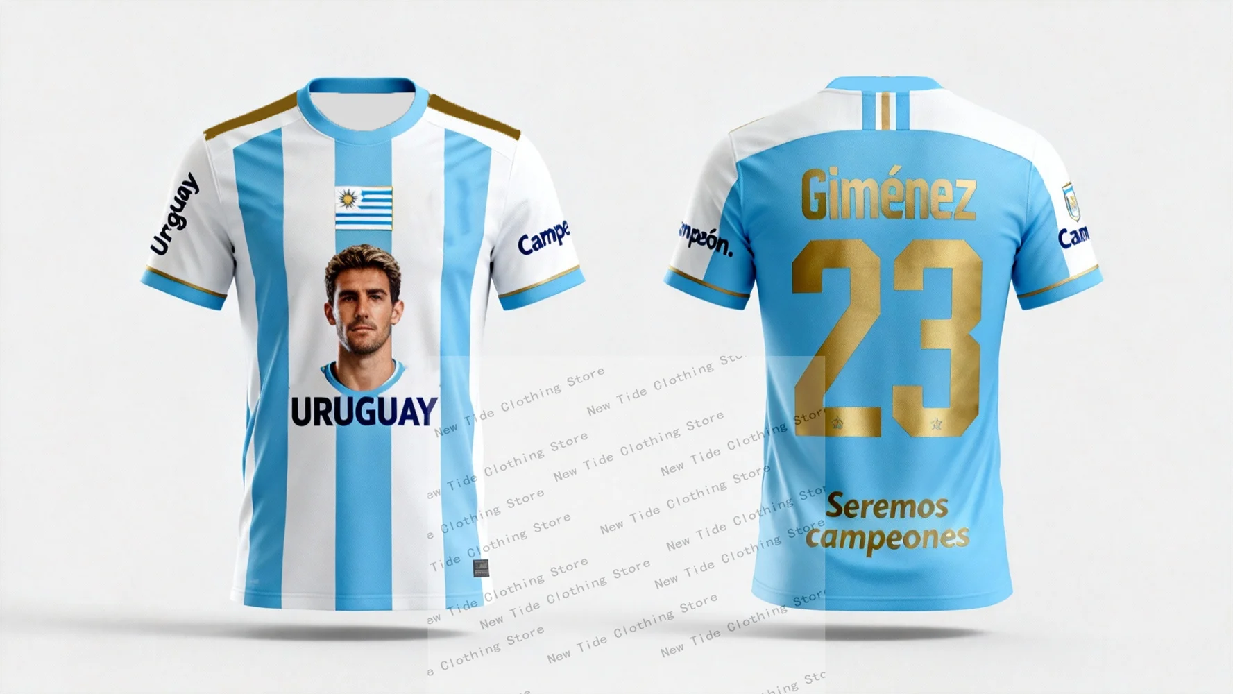 أوروغواي 2026 كرة القدم لكرة القدم جيرسي وتي شيرت للرجال المشجعين - مجموعة معدات نمط المعجبين تظهر دعمك والفخر الآن 3 #4