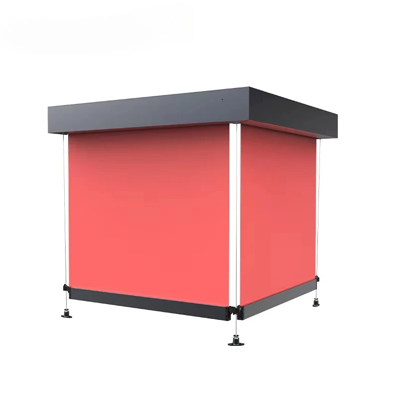 ستارة مقاومة للرياح، ستائر كهربائية مقاومة للماء للاستخدام الخارجي، شرفة غازيبو، عريشة خارجية من الألومنيوم، بمحركات خارجية