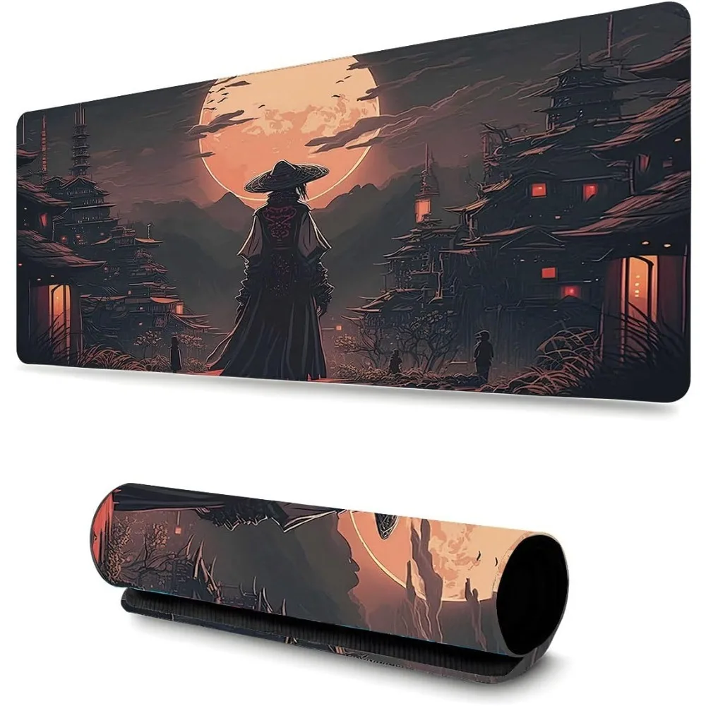 Samurai Print XL Gaming-Mauspad, 90 x 40 cm, professionelle, rutschfeste Komfortmatte, doppelter Verwendungszweck für Büro und Gamer