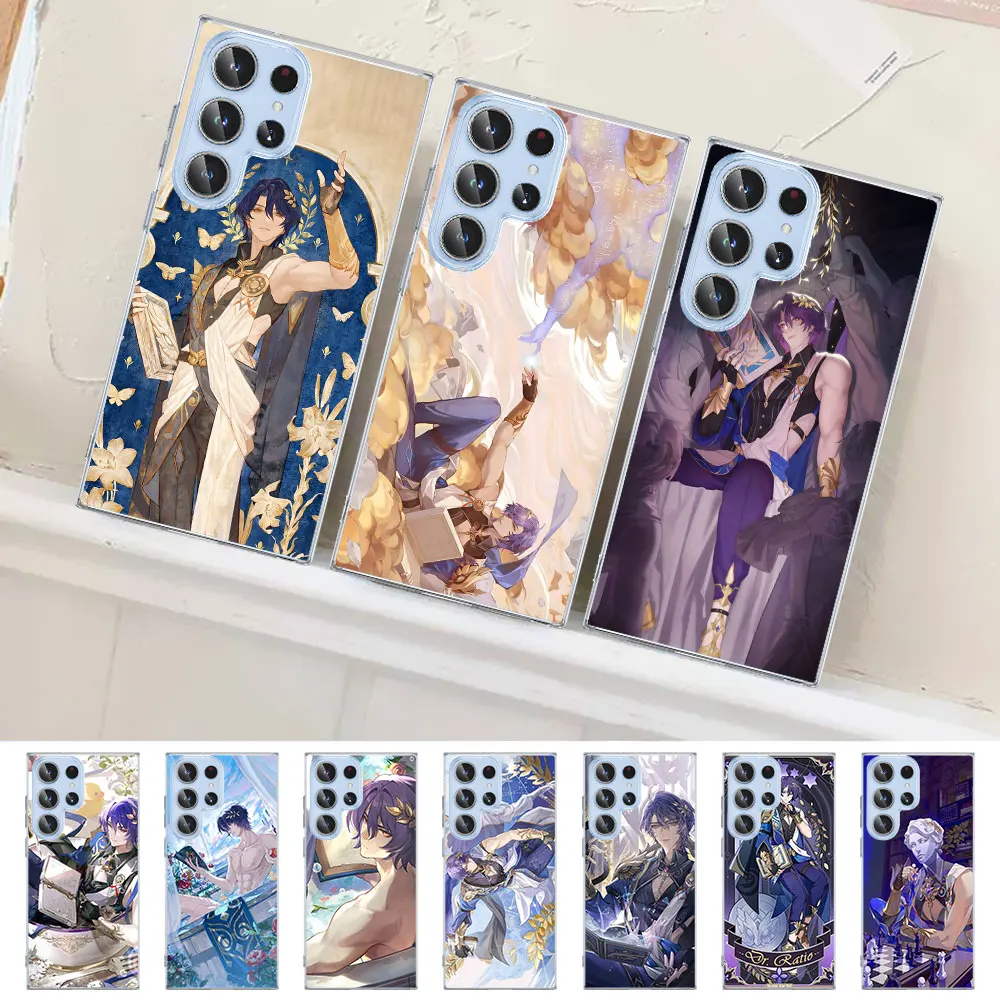 Dr. Ratio Honkai Star Rail Case for Samsung Galaxy S24 S23 S22 S20 FE S21 Ultar S10 S10e S9 Plus S8 Clear Soft TPU Phone Cover