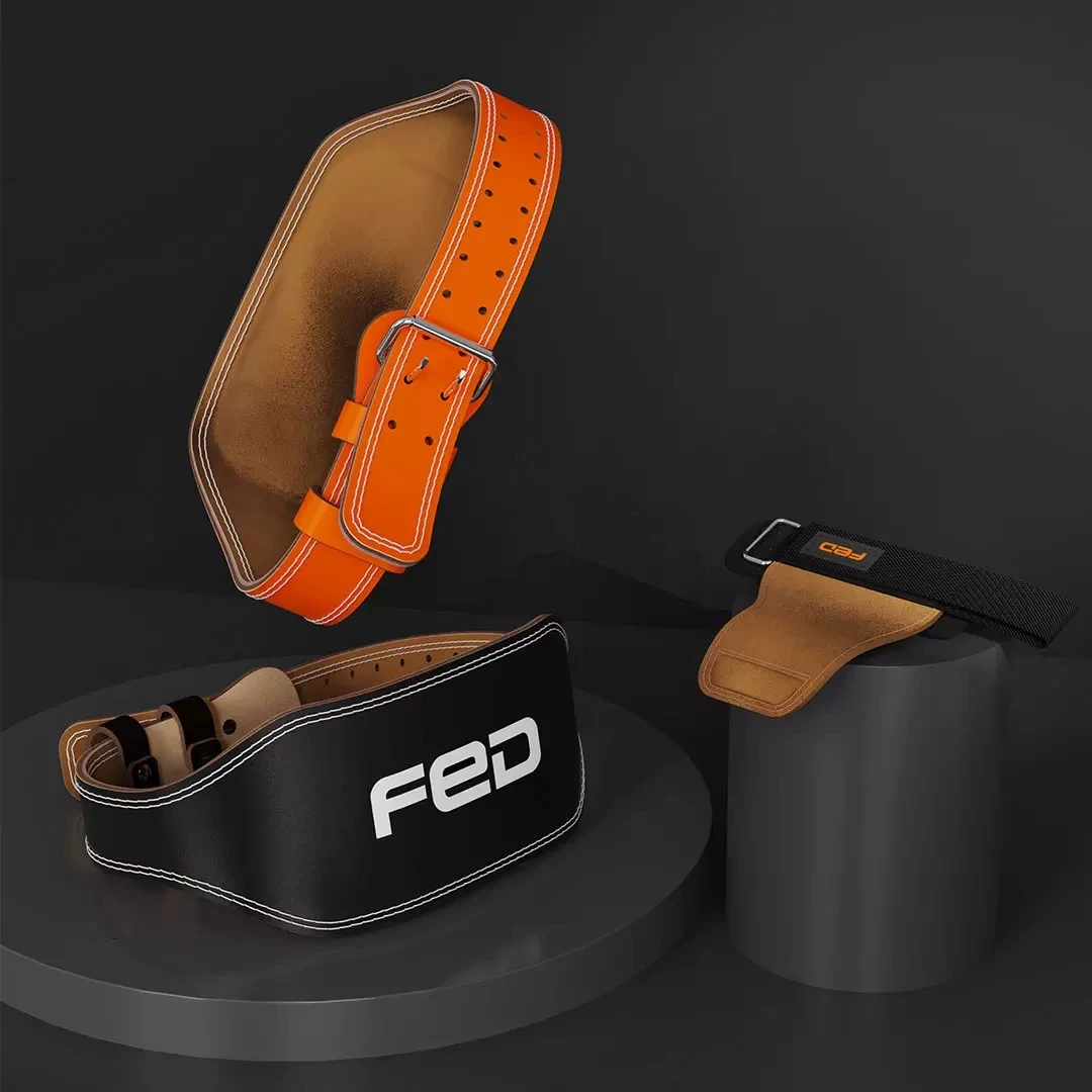 YOUPIN FED cintura Fitness in pelle bovina cintura per allenamento con i pesi supporto lombare cintura sportiva addensare allargare