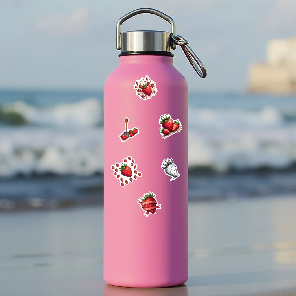 50pcs Decals  Colorful Fruit Stickers Notebook Stickers Water Bottle Stickers for Gift Giving Decoration Scrapbook