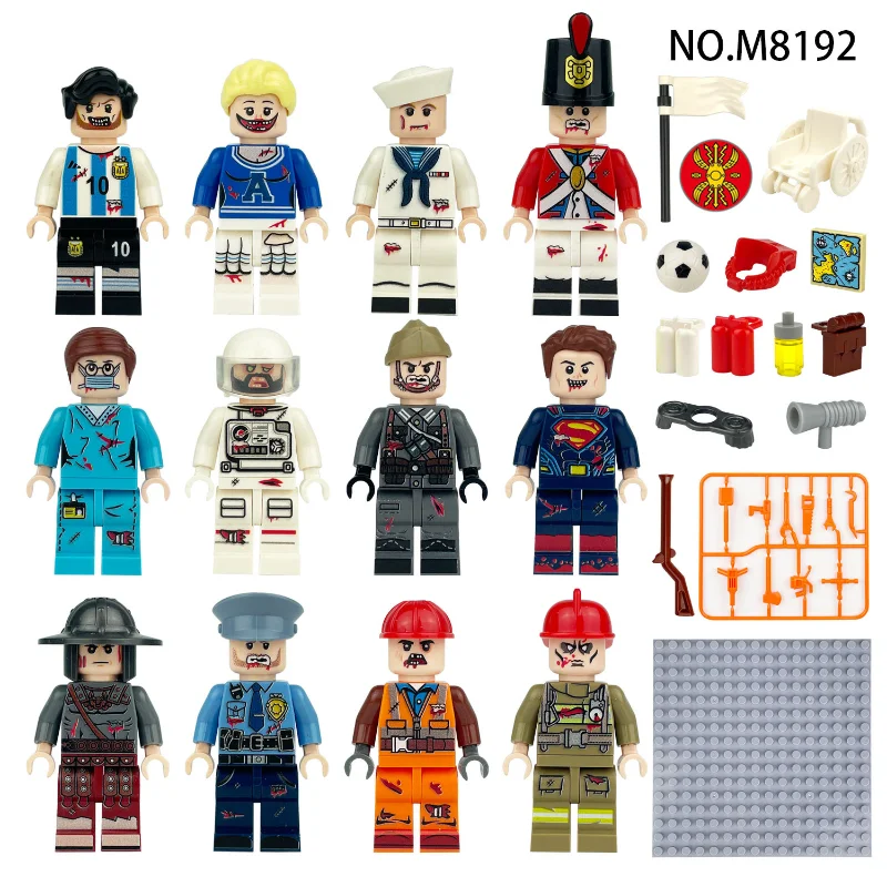 Children's Building Blocks Toy Mini Figure Humanoid Dolls Cartoon Character Birthday Gift Educational Playset for Kids
