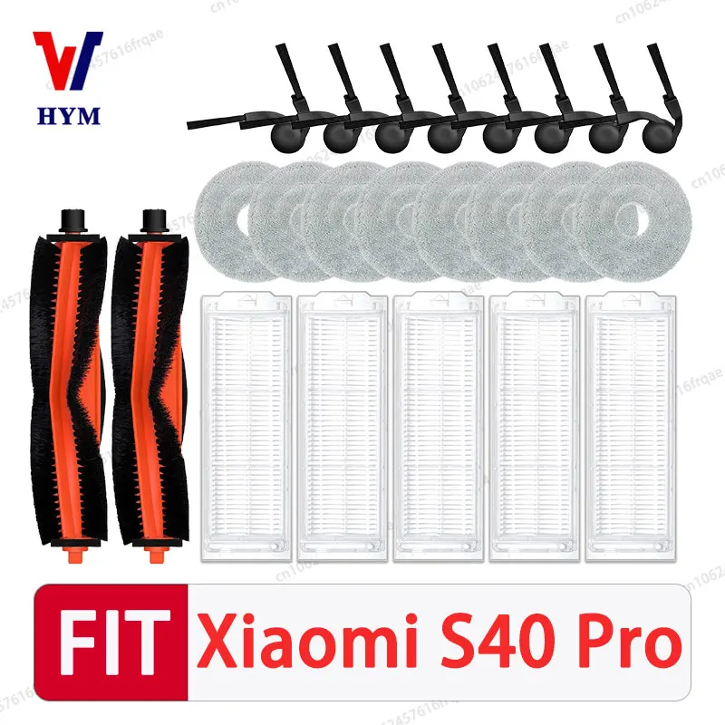 

For Xiaomi S40 PRO / OV71GL Robot vacuum cleaner Accessories Main Side Brush Mop Cloth Filter Dust Bag Replacement Spare Parts