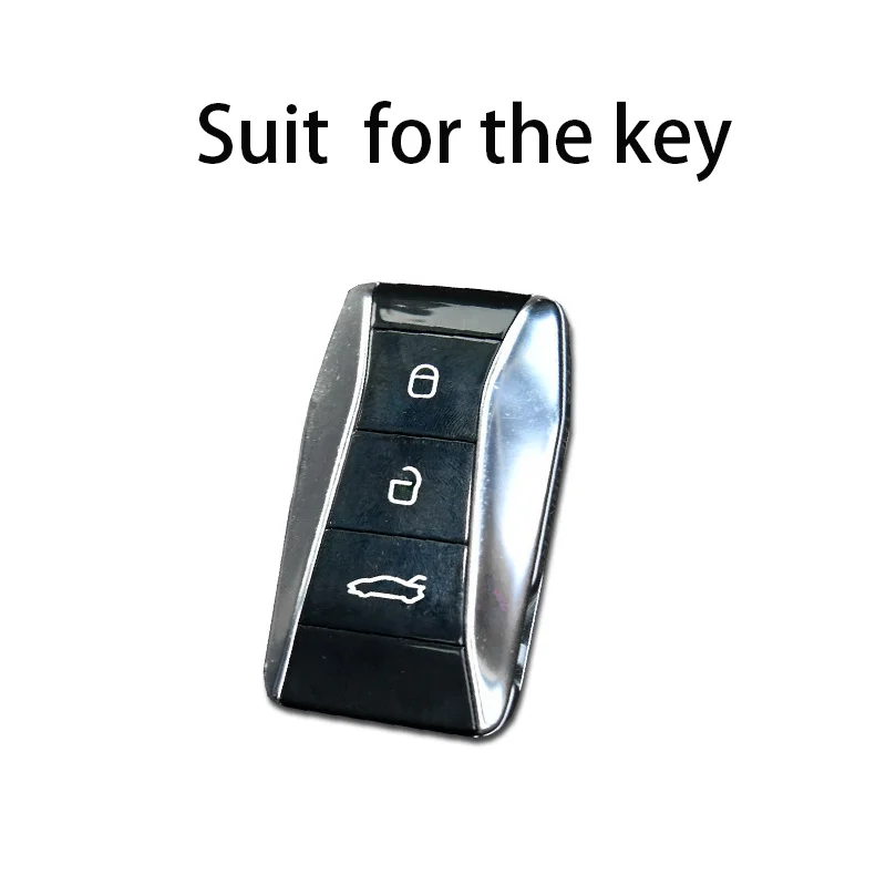 Simple Leather Style for Lotus Emira 3 Button Smart Remote Car Key Case Cover Fob Keyring Keychain Holder Accessories