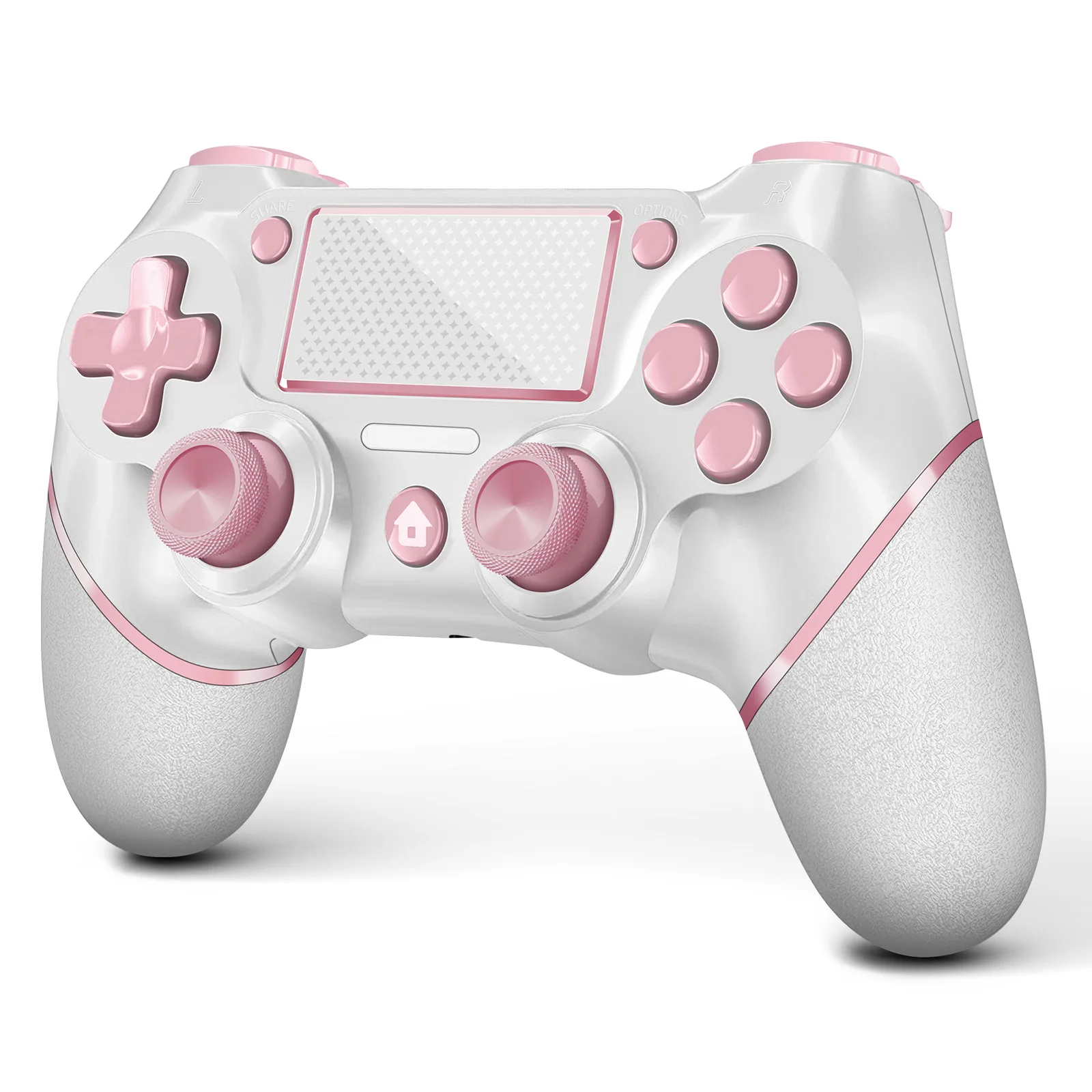 AceGamer Wireless Controller for PS4 Pink Joysticks Double Shock/Touchpad/3.5mm Audio Jack Compatible with PS4/Slim/Pro/PC