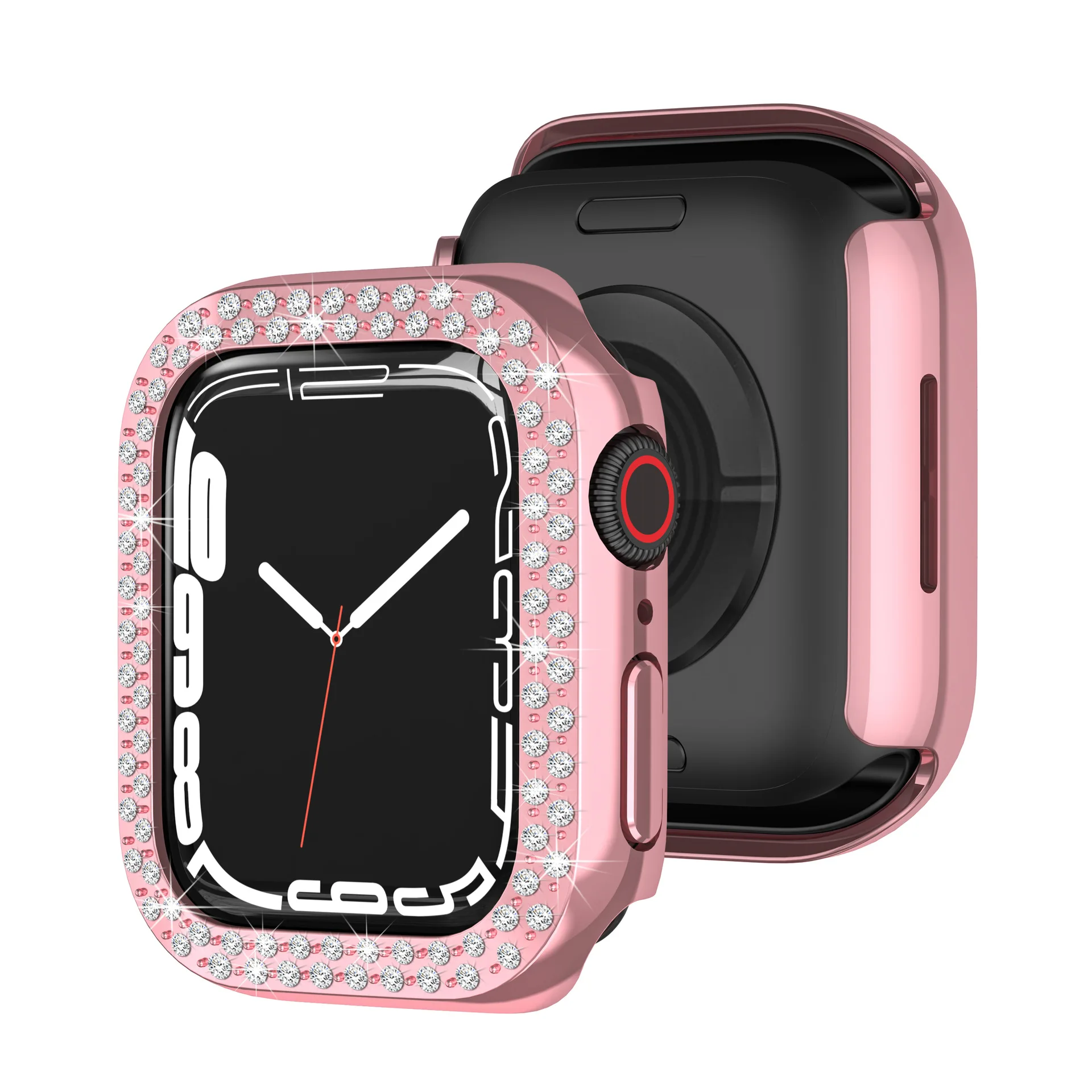 Diamond Case For Apple watch 41mm 45mm 44mm 40mm 42mm 38mm Accessories Bling Bumper Protector Cover iWatch series 3 5 6 se 7 8 9