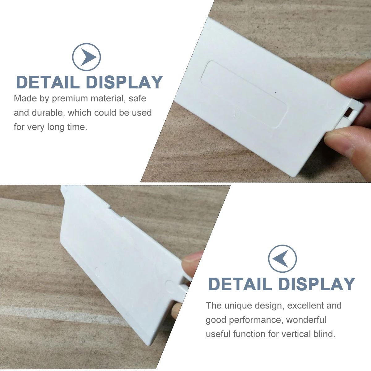 

10 Pcs 89MM Vertical Curtain Base Weights Replacement Slats Plastic Accessories PVC Bottom Parts for Blind