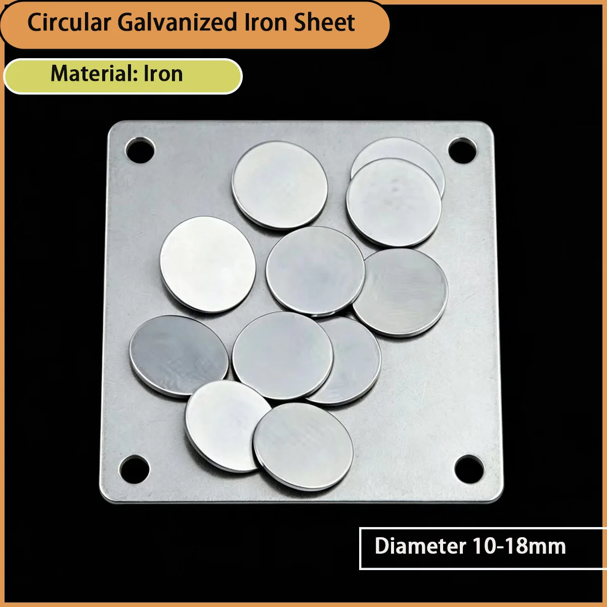 Circular galvanized iron sheet with a diameter of 10-18mm is used to make gaskets, separators, hardware accessories, etc