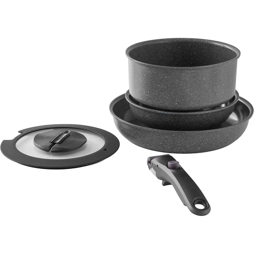 

Итальянская сковорода и кастрюля Vinci из 5 предметов, съемная ручка, готовая к индукции, покрытие CEI