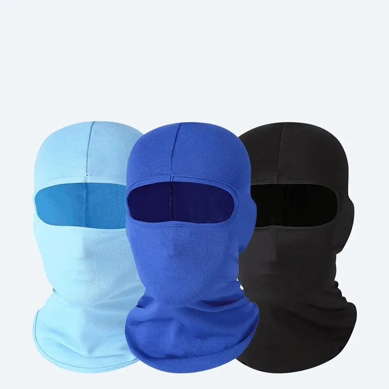 Men's Cycling Cap Balaclava Full Face Ski Mask Hood Hiking Camping Hunting Tactical Military Cap Bike Hats Neck Gaiter 1PC