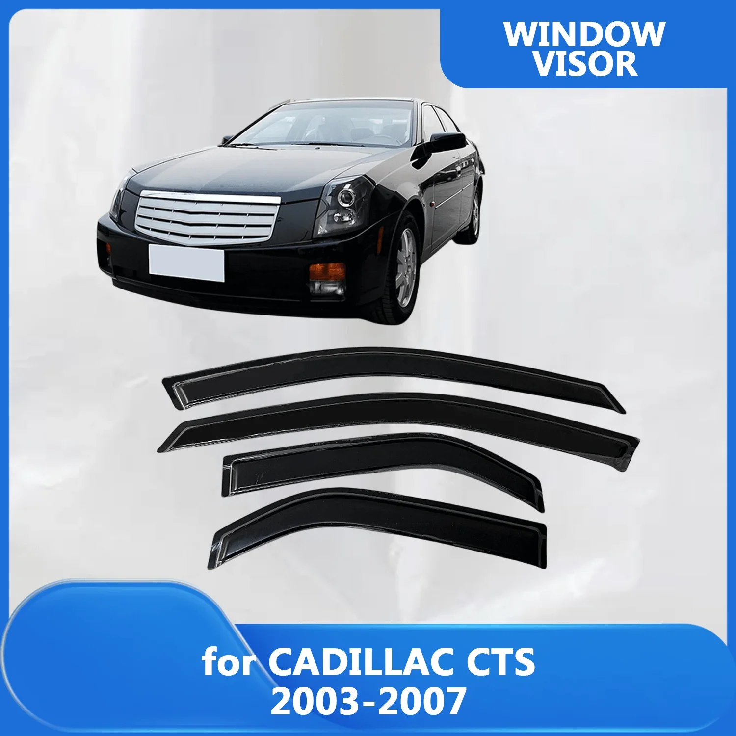 

Window Visor for CADILLAC CTS 2003 2004 2005 2006 2007 Weathershied Door Side Window Wind Sun Rain Guards