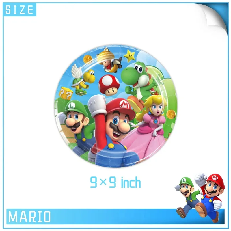 Super Mario Thema Luigi Geburtstags feier liefert Geschirr Set Kinder Geburtstags feier Besteck Dekoration Servietten papier