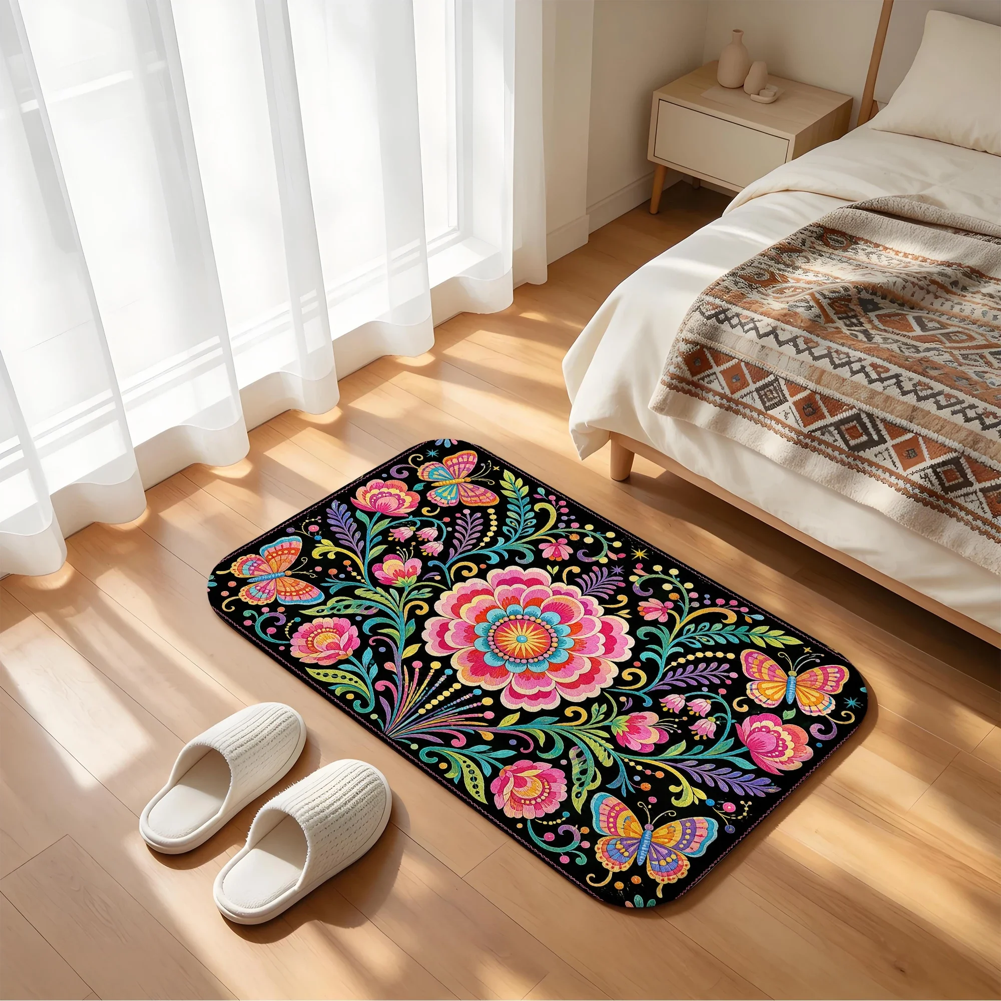Sky Sunrise Scenic Bath Mat Water Absorbent Quick Dry Anti-Slip Shower Rug Floor Carpet for Bathroom Home Decor
