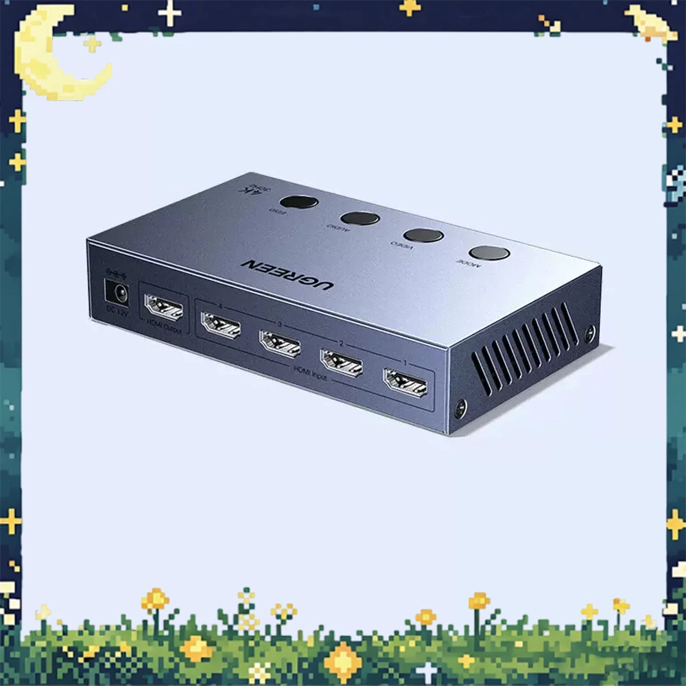 UGREEN 55498 HDMI Multiviewer 4 In 1 Out 4K30Hz 1080P60Hz with Remote Control for Gaming CCTV Monitor