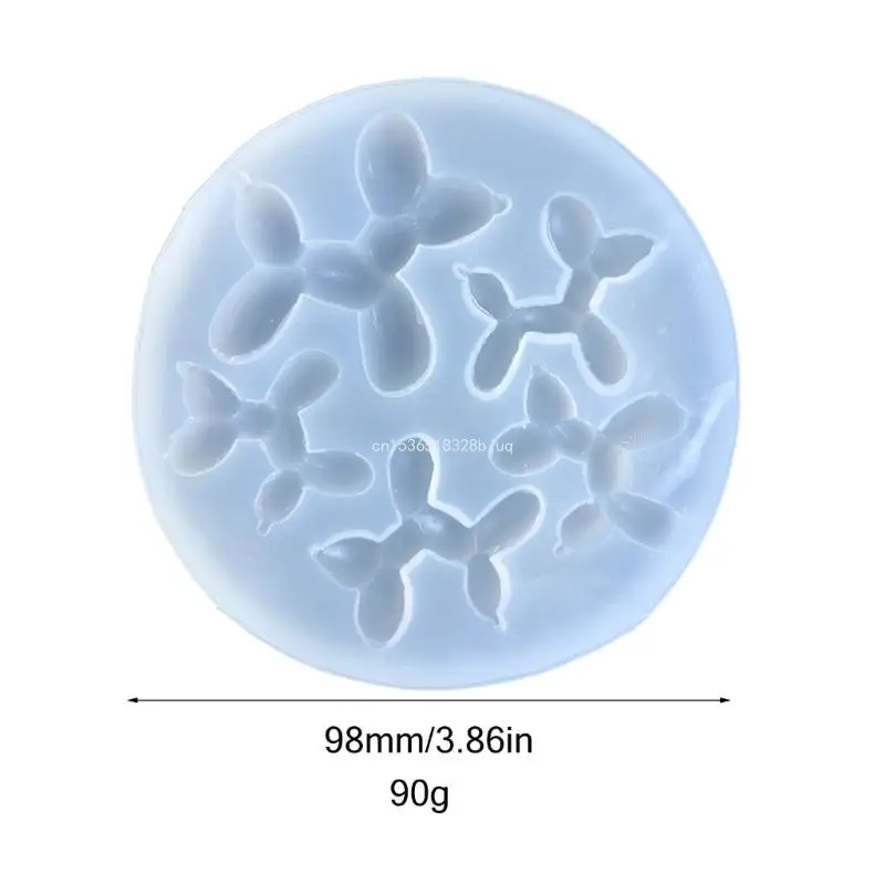 Stampi in silicone per cani palloncino Stampo per colata in resina epossidica animale 3D per portachiavi fai da te Gioielli per