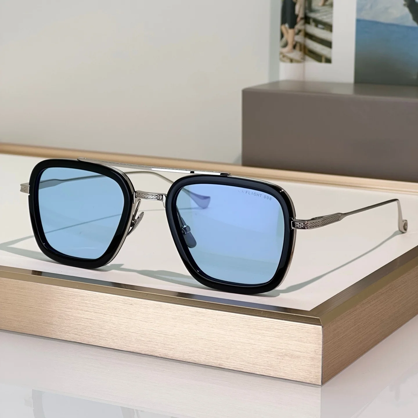 

ADITA FLIGHT 006 52-22 Top Quality Sunglasses for Men and Women Fashion Punk Luxury Acetate Titanium Designer Sunglasses Frames