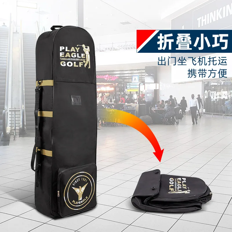 Playeagle Golf Travel Plane Bags With Wheel And Foldable Golf Club Travel Cover for Airlines Golf Aviation Bag