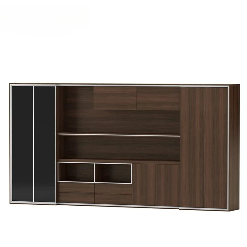 Custom Size Office Filling Cabinet Furniture Luxury Wooden Modern Melamine Bookshelf Executive Locker