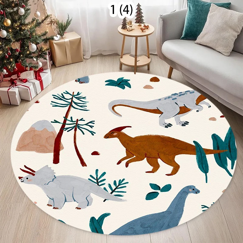 Dinosaur Carpet Non-Slip Kids Play Mat Living Room Bedroom Rug Home Decoration Cartoon Jurassic Animal Soft Carpet