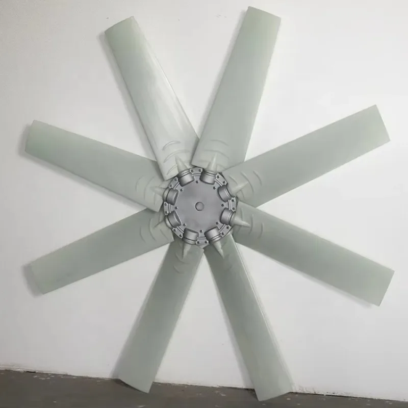 8 Leaves Nylon Industrial Fan Blades With Adjustable Angle (20-50) For Bulldozer Generator (760-1900mm Diameter)
