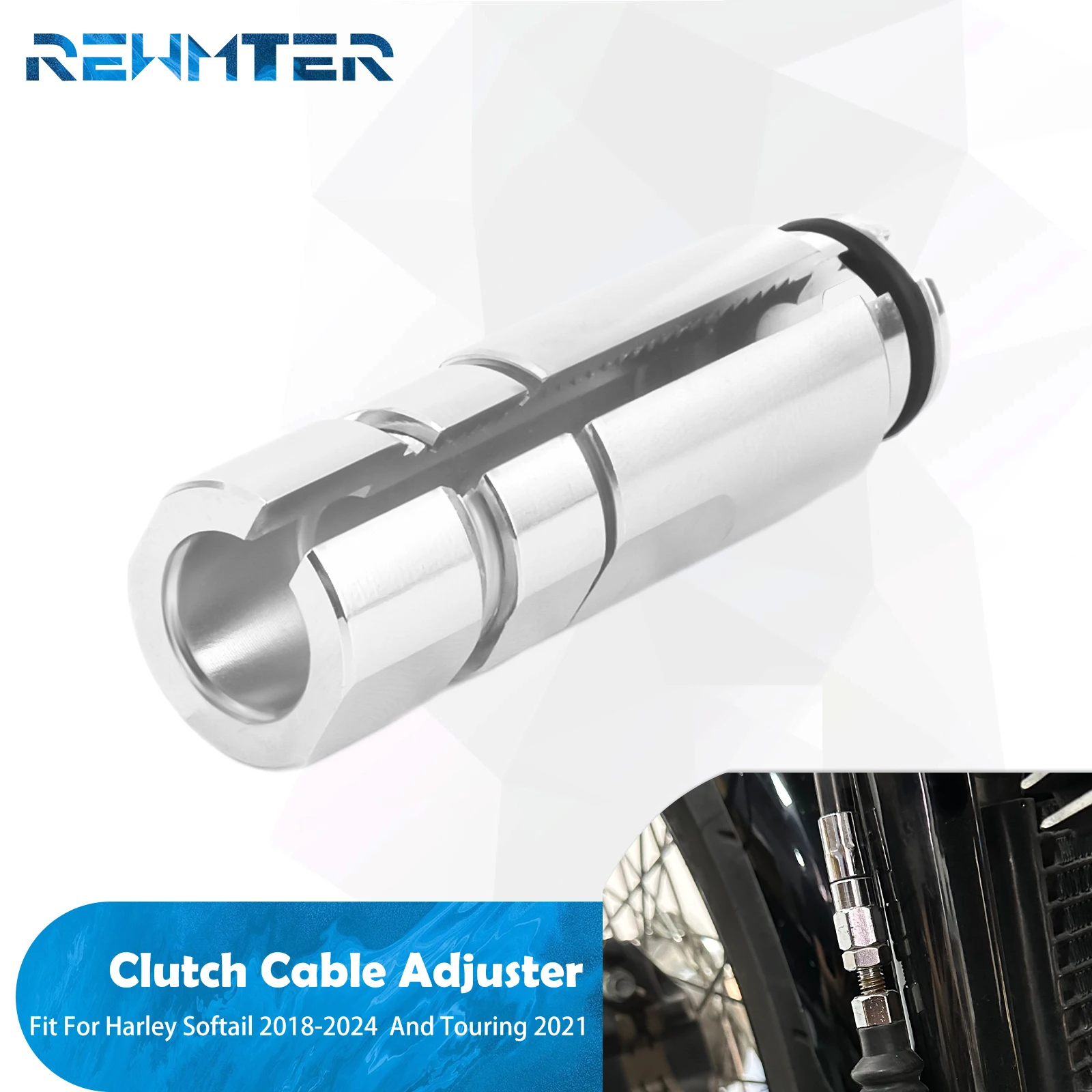 

Motorcycle Brake Clutch Levers Cable Wire Adjuster For Harley Touring 21 Road King Street Electra Glide Softail 18-2024 Fat Boy