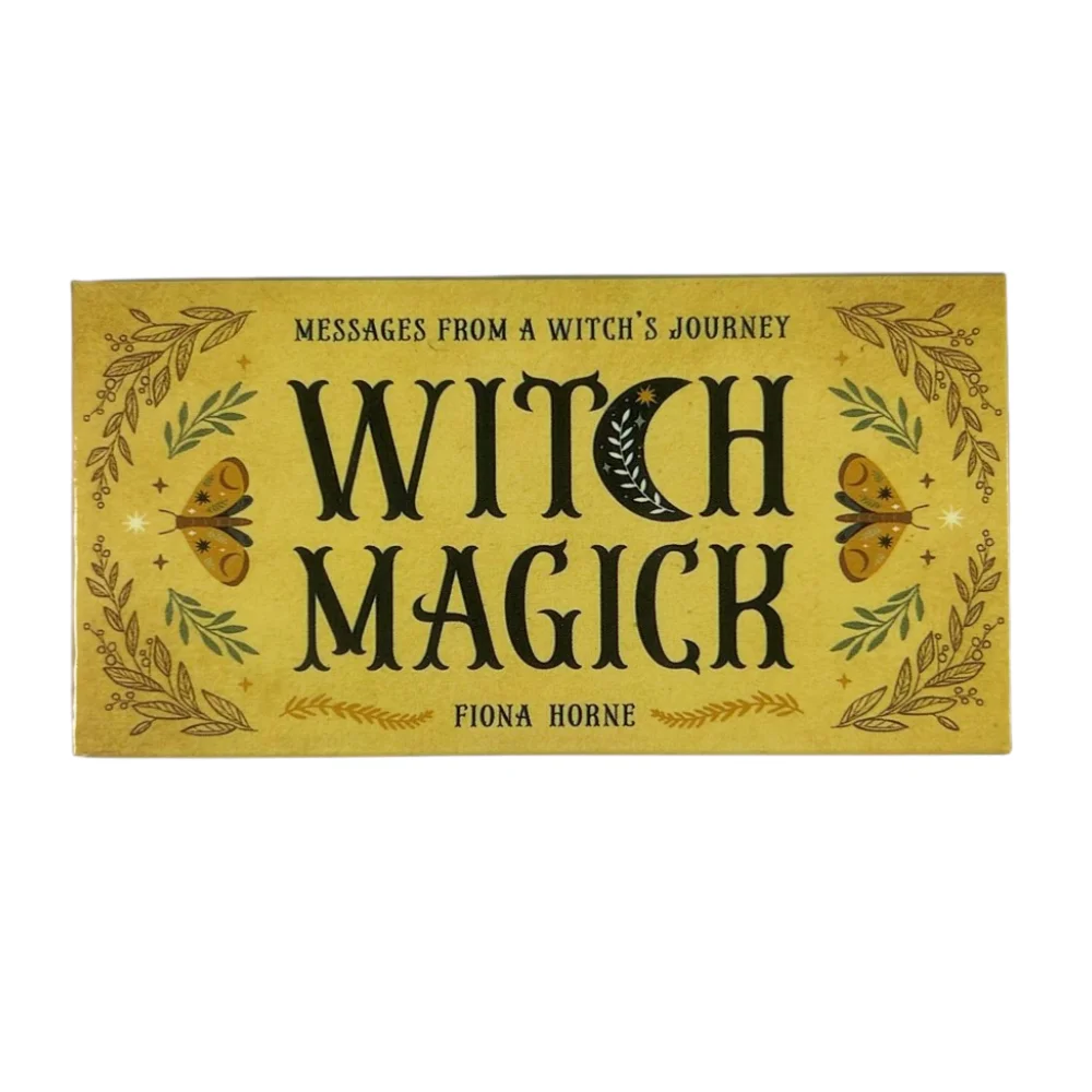 Jeu de cartes d'oracle magique de sorcière, cartes d'inspiration avec mots-clés, version anglaise, cartes de tarot de divination du destin de la sorcière, jeu de société.