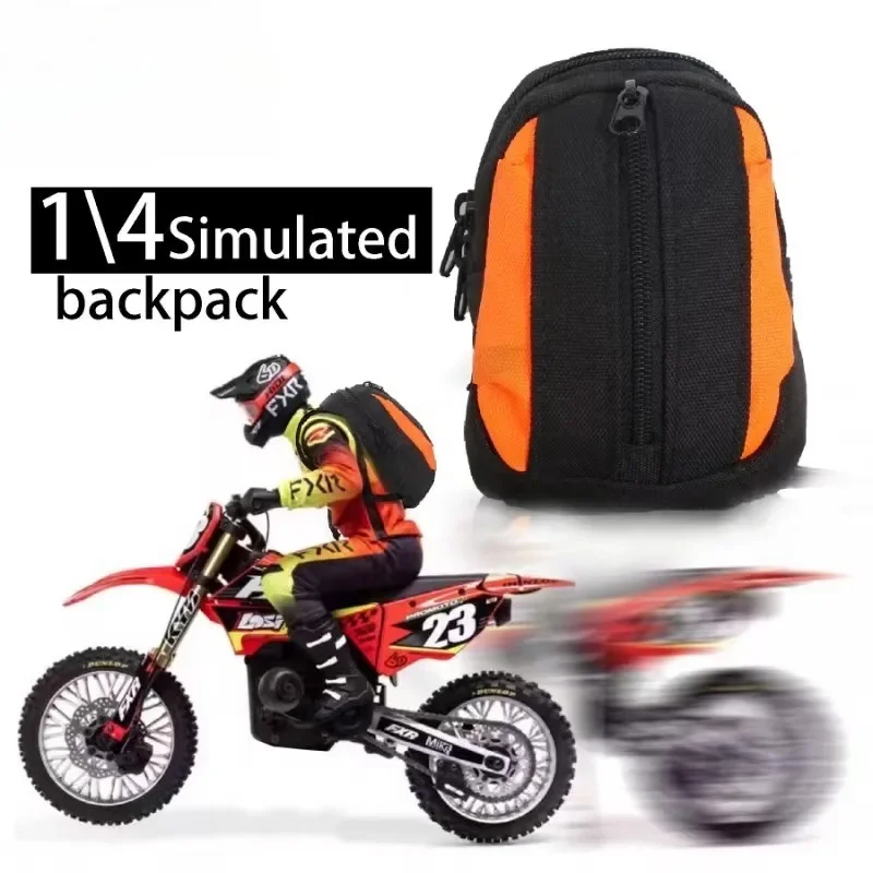 Simulation Backpack Storage Bag Luggage Bag Handbag Decoration for LOSI 1/4 Promoto-MX Motorcycle Upgrade Parts Accessories