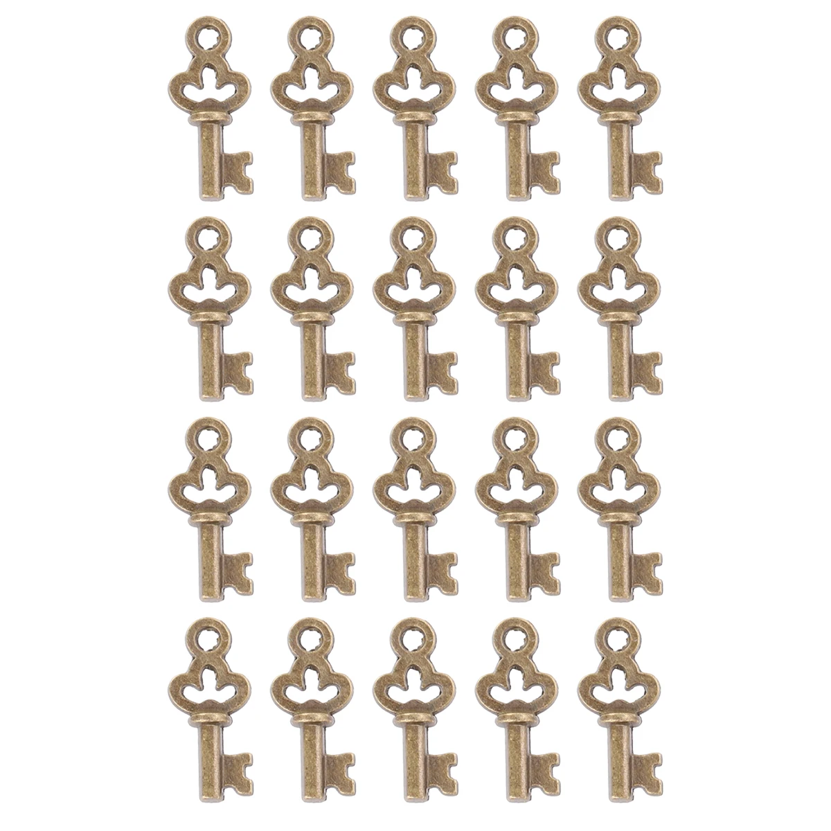 

20 шт. бронзовый винтажный стиль старые ключи кулон подвески DIY изготовление ювелирных изделий браслет ожерелье 7x17 мм металлический кулон