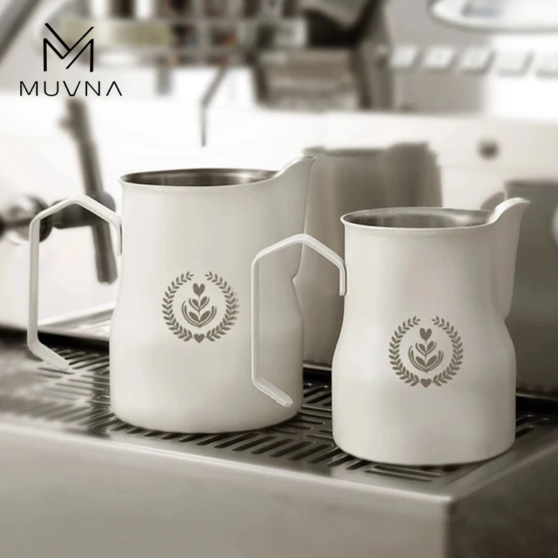 

Кувшин для взбивания молока MUVNA, 350/450 мл, из нержавеющей стали, для эспрессо, латте-арта, аксессуар для кофе
