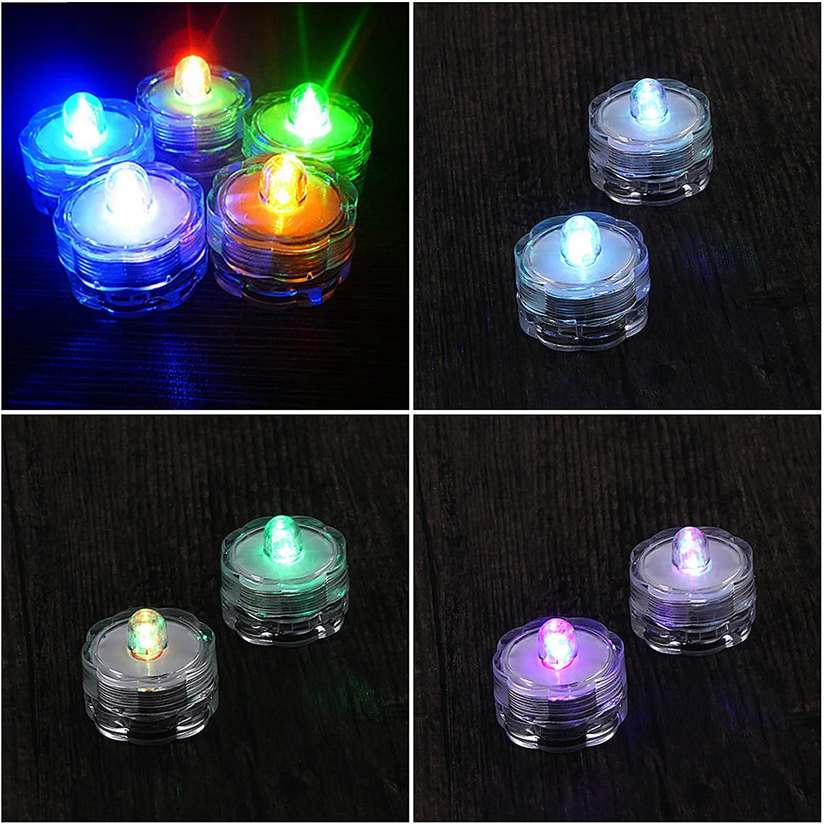 

4pcs Waterproof Lamp Led Electronic Candles Operated Flameless Night Light Party Decoration Bright Mini Tapered