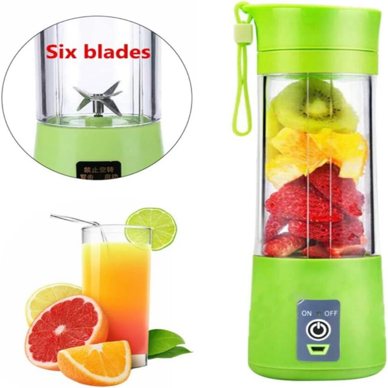 خلاط كوب عصارة صغير قابل لإعادة الشحن عبر USB، خلاط عصير فواكه سعة 380 مل مع تصميم مدمج محمول، خالٍ من مادة BPA