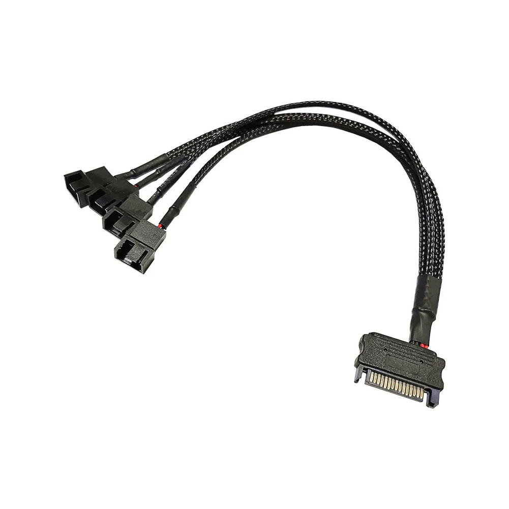 SATA 1 إلى 3 4 5 4-Pin كابل الطاقة جهاز كمبيوتر شخصي مروحة التبريد الفاصل محور محول العرض الفاصل وصلة كابل الملحقات