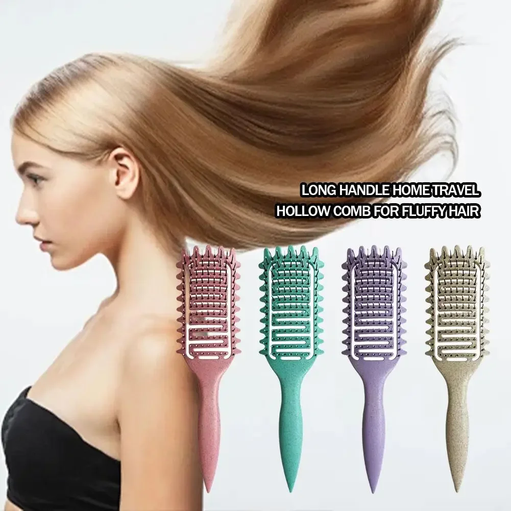 Curl Styling Brush Bristle Detangling Hair Brush Tangled Comb Shaping Defining Curls Barber Styling Tool Cepillo Para Cabello