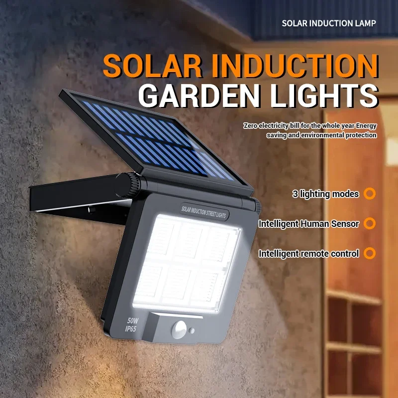 LED Solar Lamp 3 Mode Waterproof Motion Sensor Foldable Lamps Garden Street Lighting Solar Lamp For Garage Security Wall Light