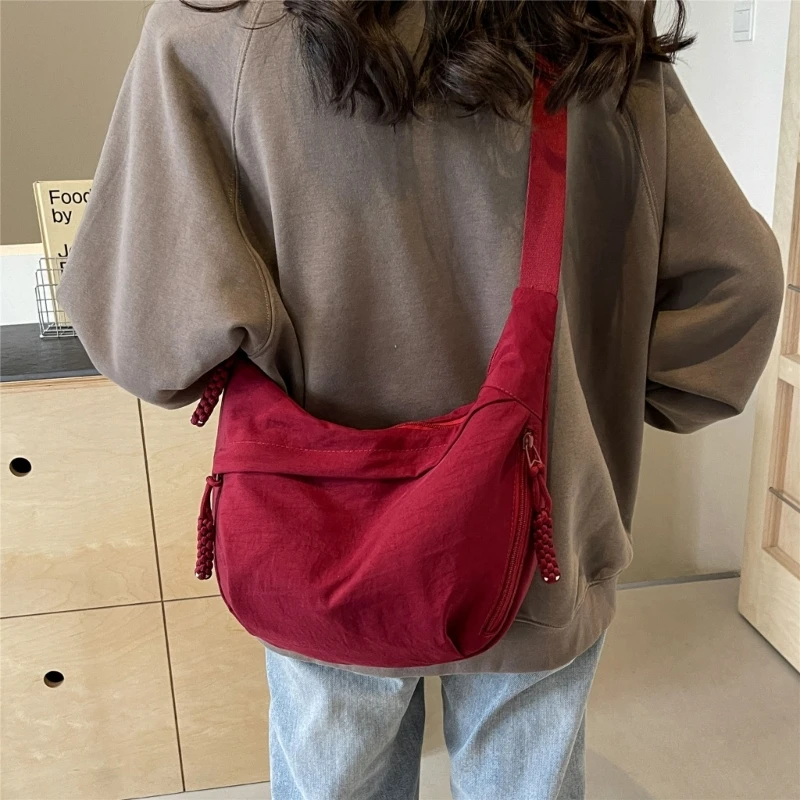 Fashion Shoulder Bags Casual Bags Dumpling Bags Crossbody Bag for Girl Student Large Capacity Nylon Bag