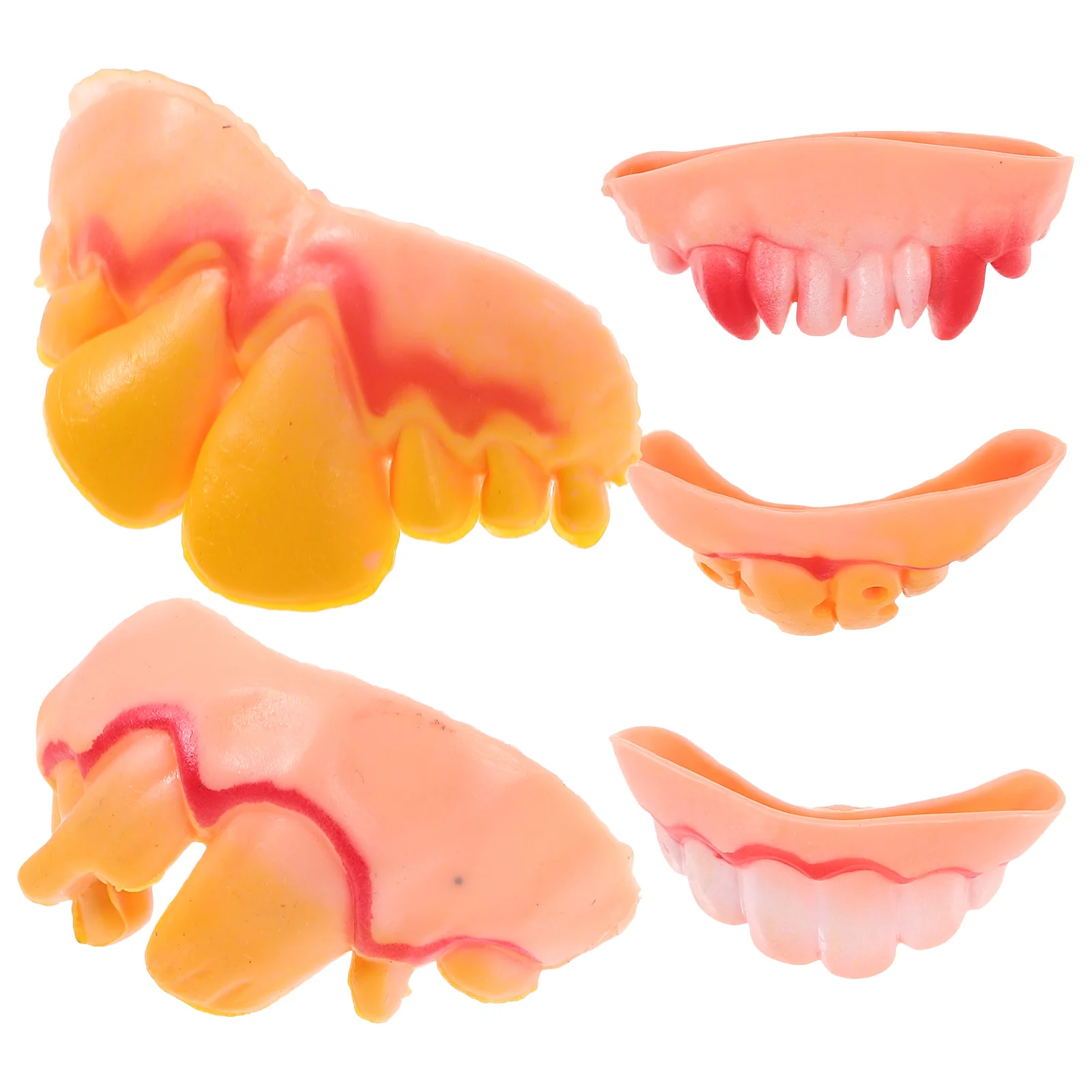 5 Pcs Artificial Teeth for Public Events Funny Wacky Props Fake False Toy Halloween /Easter