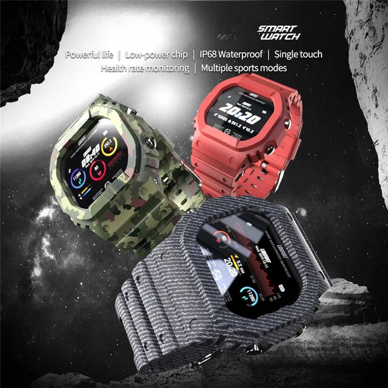 Health Rate Monitoring  Multiple Sports Smart Watch Powerful Life Low Power Chip IP68 Waterproof Smart Watch