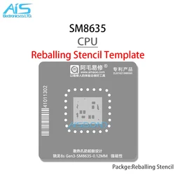 BGA Reballing Stencil Template Station For Snapdragon 8s Gen3 SM8635 CPU Positioning Plate Plant tin net Steel mesh