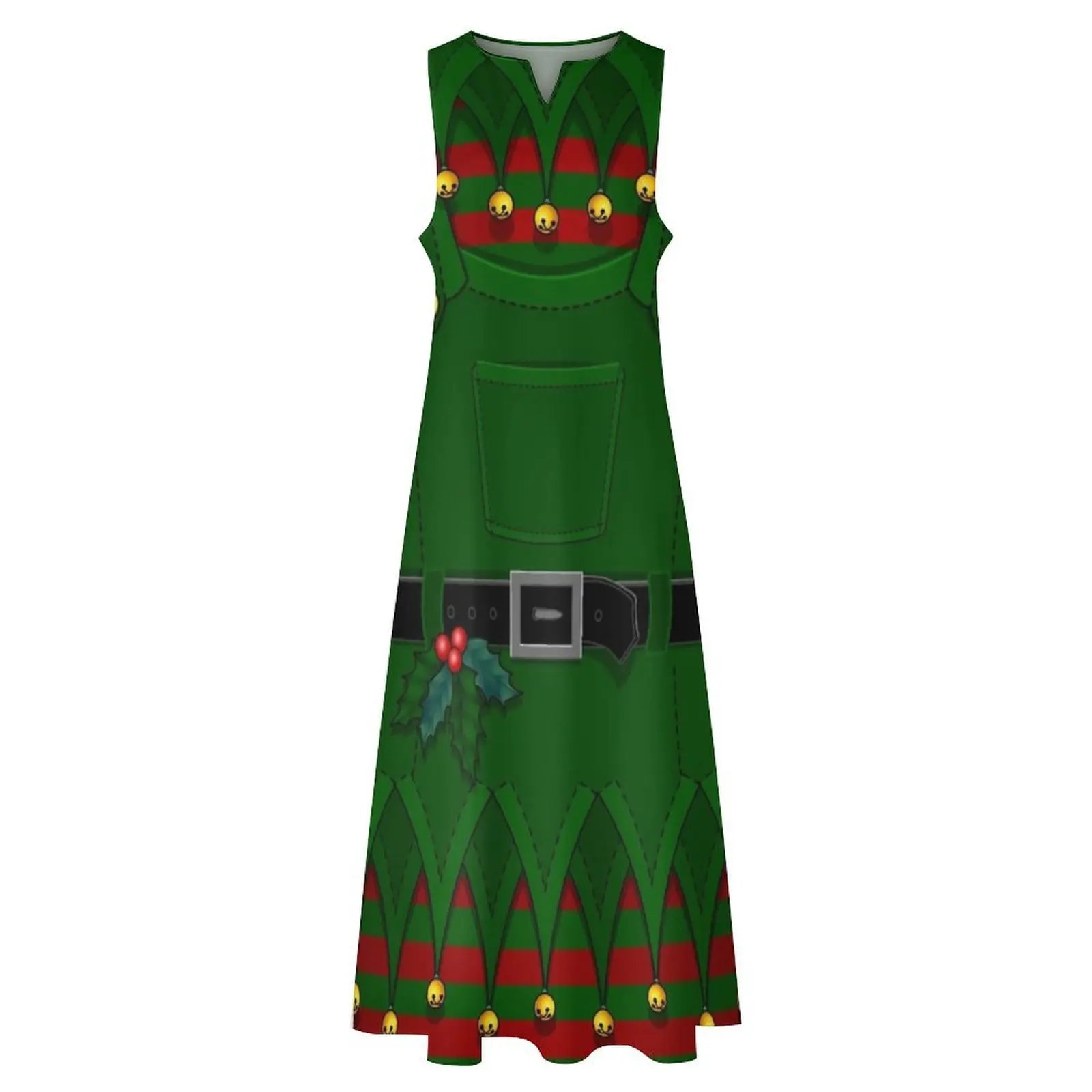 Christmas Elf Costume Long Dress elegant guest wedding dress elegant dress image 3