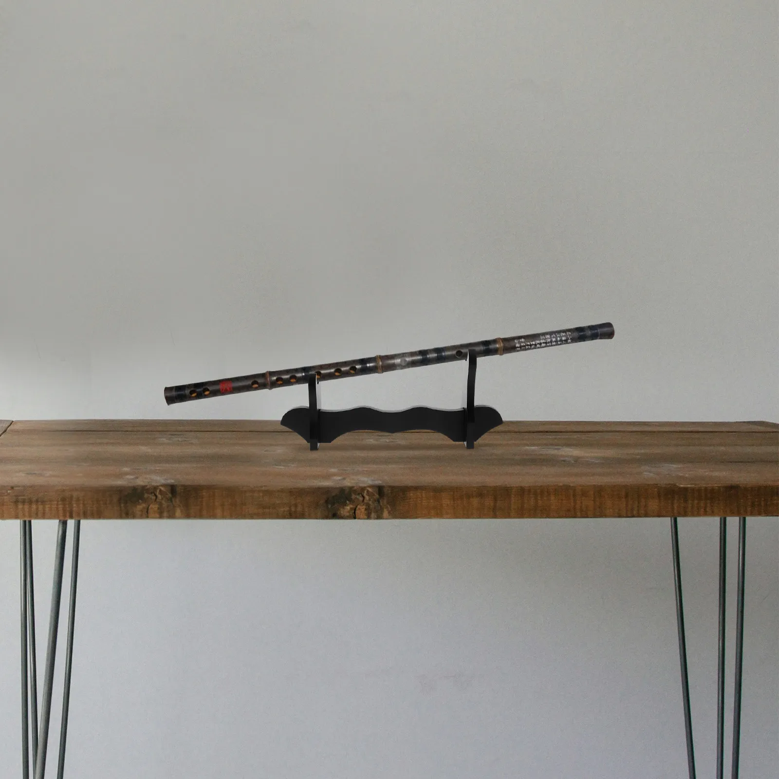 Desktop Flute Display Stand Rack Elegant Multi Use Horizontal Organizer for Flutes Rulers Swords Space Saving Home Decor