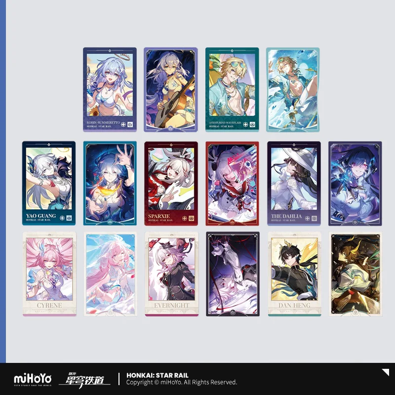 Sunsyea Honkai Star Rail Produits Officiels miHoYo Cartes de la Série Thème Authentiques Originales Dan Heng Evernight Cyrene
