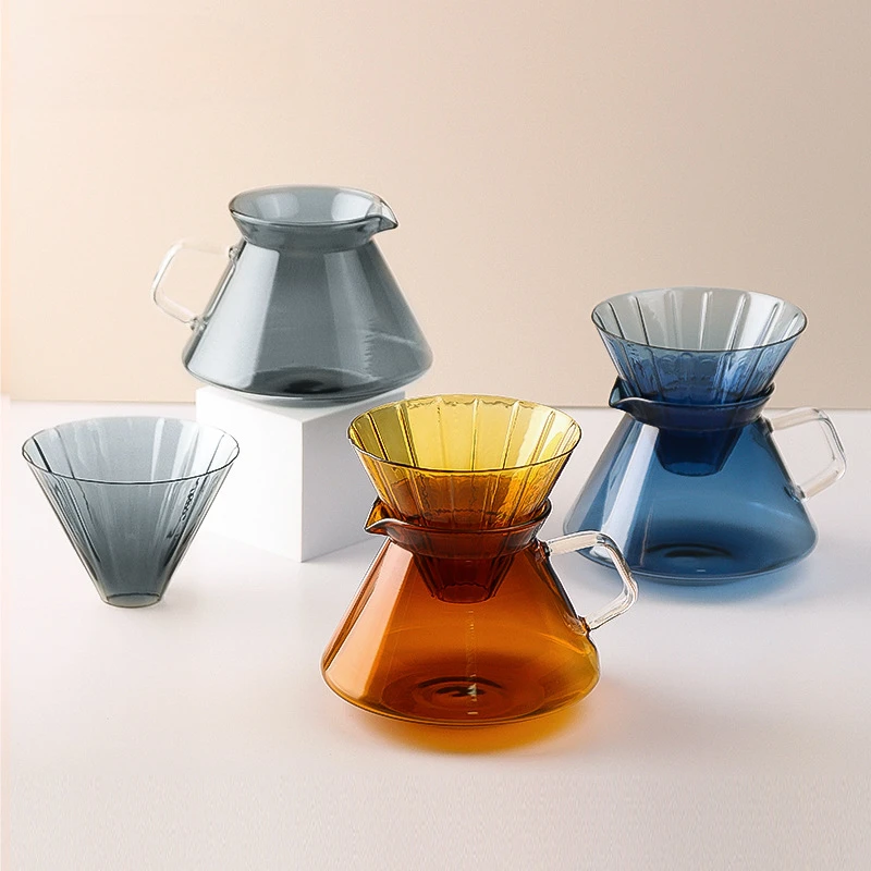 600ml Coffee Server Glass Range Coffee Carafe Stovetop Safe Coffee Pot for Pour Over Kitchen Tool