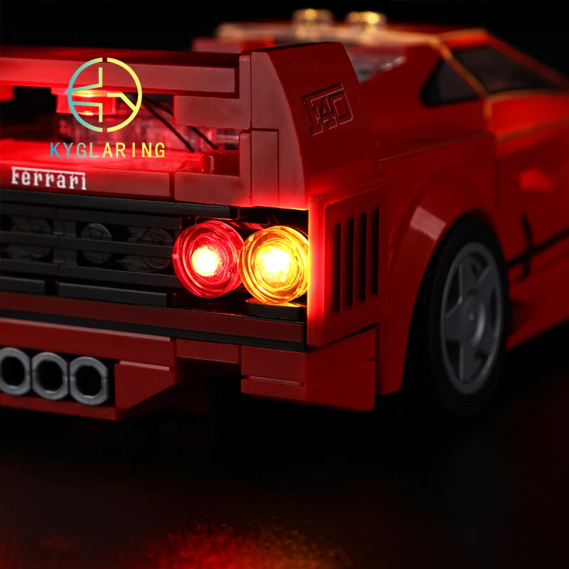 Kyglaring Light Kit For 76934 Ferrarises F40 Supercar Building Blocks LED Kit Toys (NOT Include the Model)