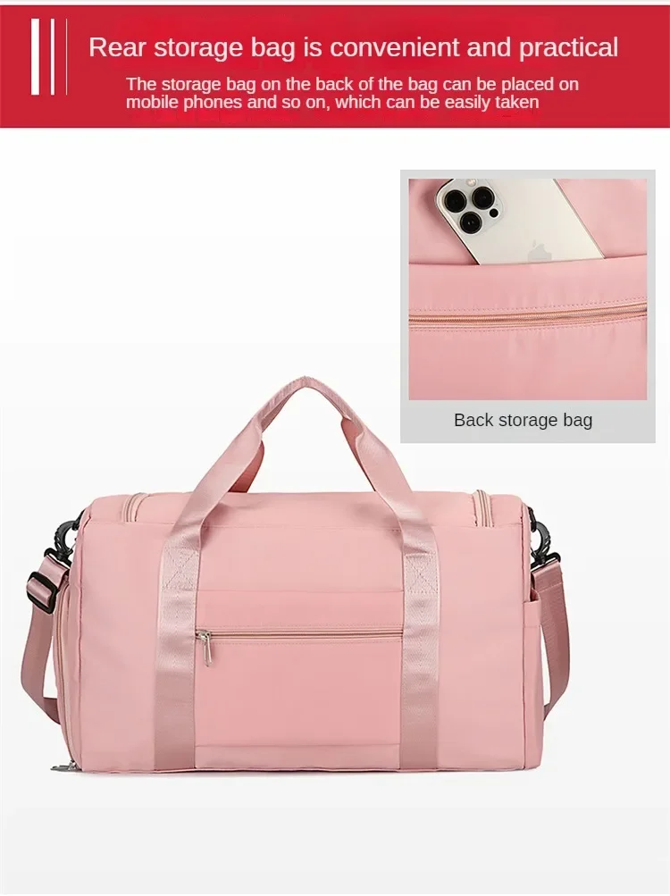Bolsa de viaje de gran capacidad para mujer, bolsa de gimnasio para fin de semana, bolsas de lona para la noche con comp
