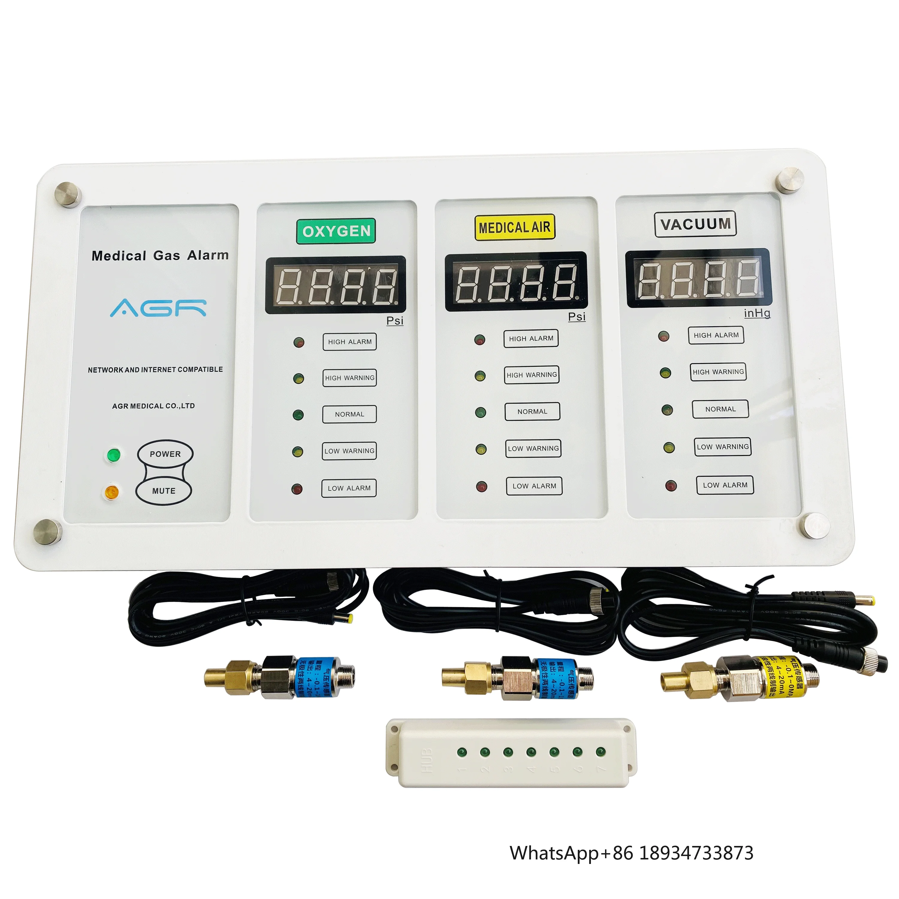 Medical Alarm System Master Gas Alarm for 3 Gas Medical Gas Zone Valve Alarm fast shipping