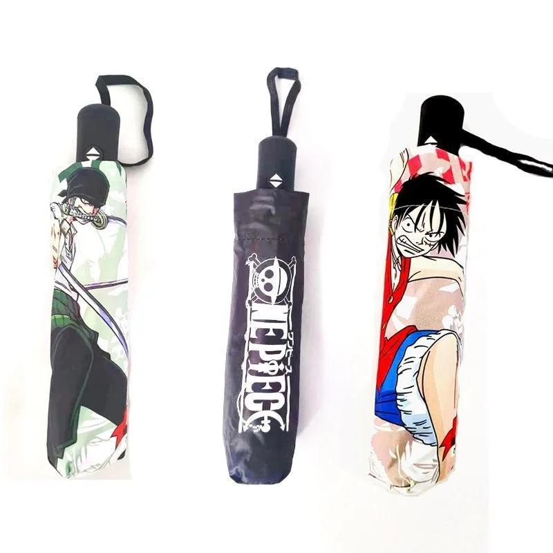 

One Piece anime Zoro Luffy Qiaoban Nami sunscreen fully automatic umbrella cute cartoon summer sunny and rainy dual-use umbrella