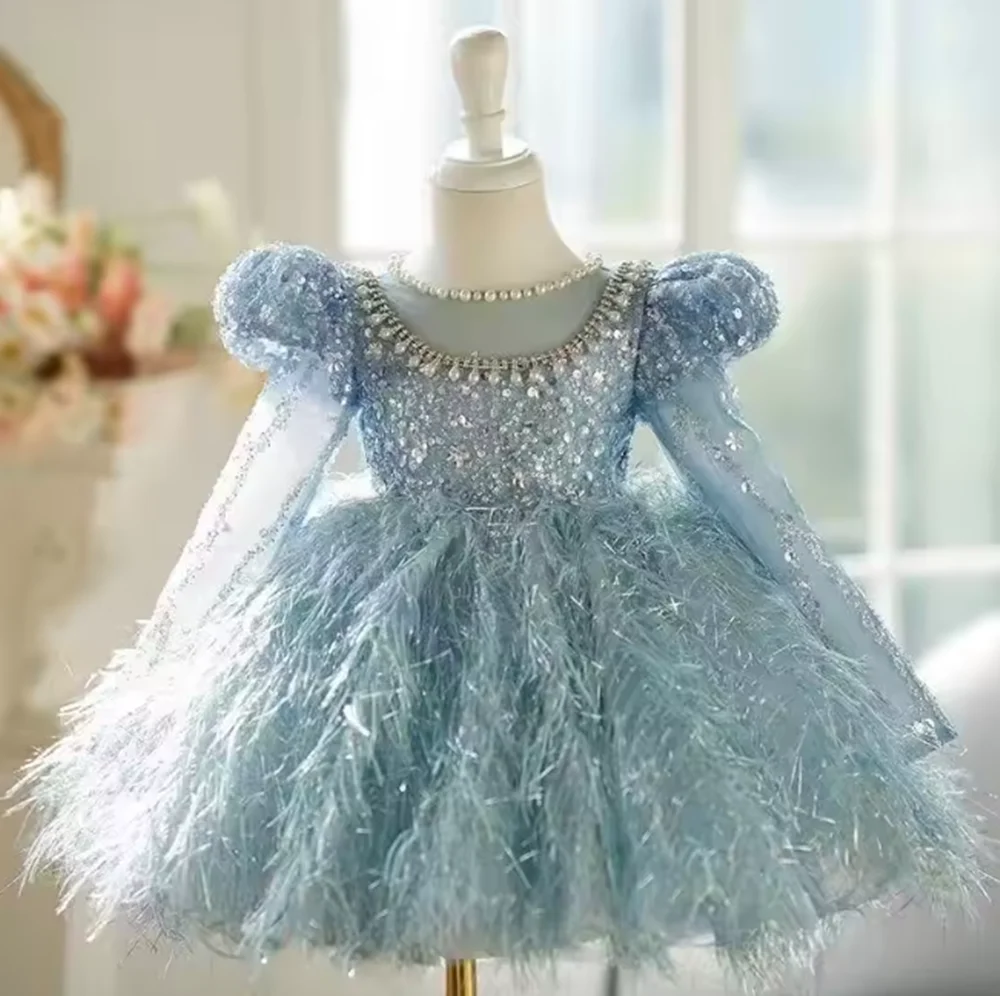 

Girl's Dress Light Luxury High end Children's Princess Dress Little Girl Birthday Host Piano Performance Dress