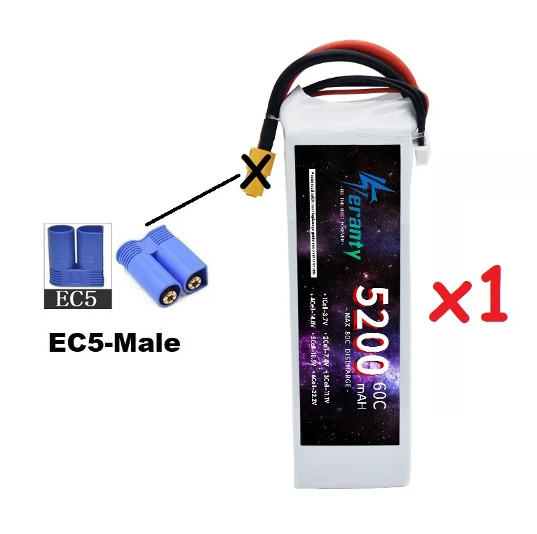 3S Lipo Batterij 11.1V 5200mAh 60C Voor RC Auto Quadcopter Drone Vliegtuig Helikopter Met XT60 Deans T XT90 EC5 11.1V Batterij